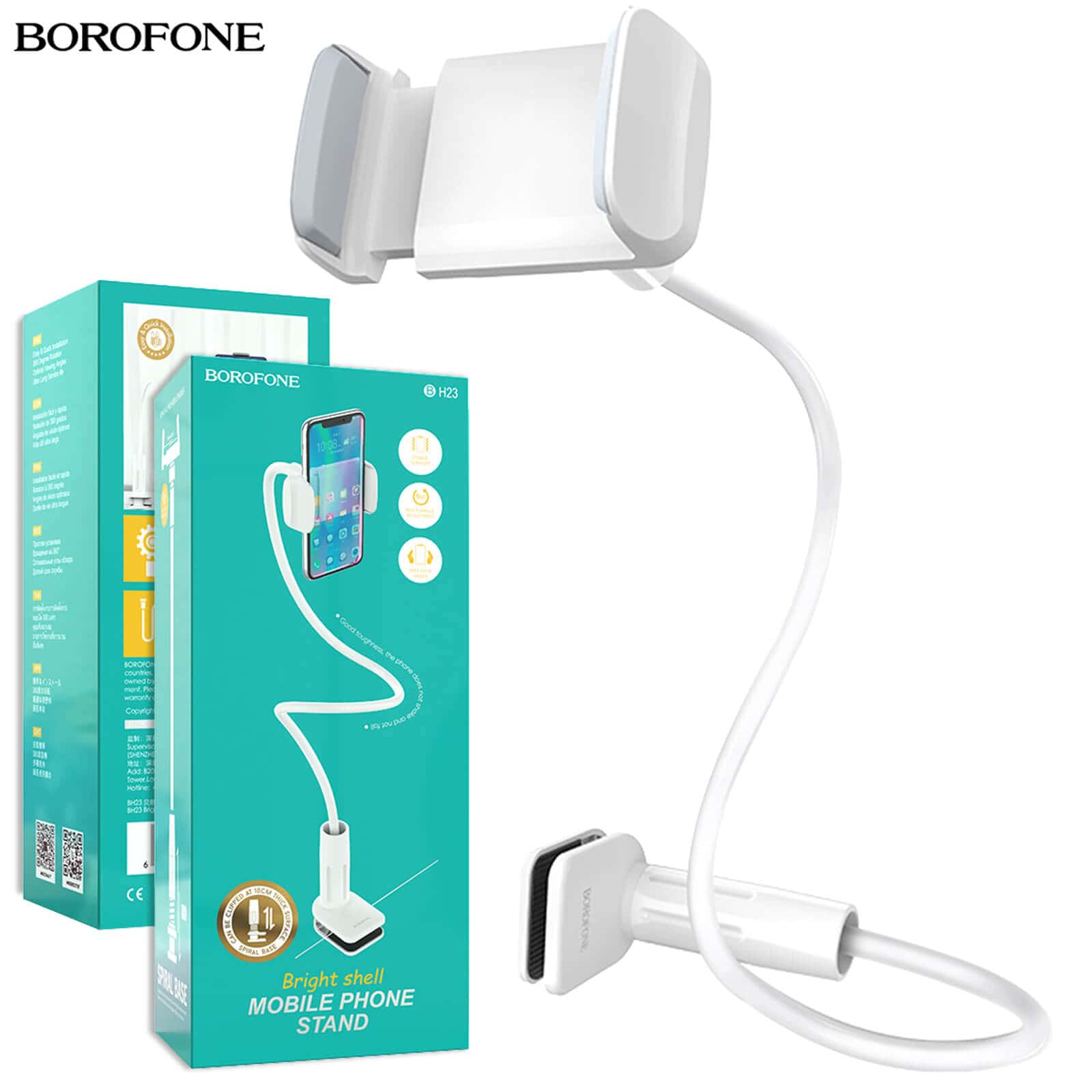 Borofone BH23 Bright Shell Desktop Mobile Phone Stand For 4.5 to 6.9 inch Borofone BH23 Bright Shell Desktop Mobile Phone Stand For 4.5 to 6.9 inch